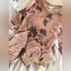 New 18-24 month Neutral Dinosaur Sweat Outfit - 
Dino Sweatpants - Dino sweats